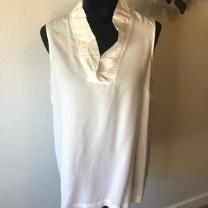 Crown & Ivy white sleeveless top